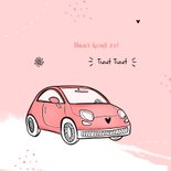 Felicitatiekaart meisje auto verjaardag rijbewijs 2