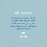 Felicitatiekaart met babyillustraties jongen 3