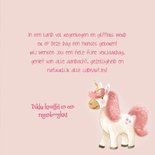 Felicitatiekaart met glitterende unicorn! 3