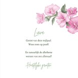 Felicitatiekaart met roze stokroos 3