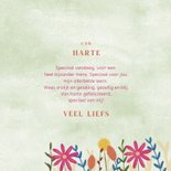 Felicitatiekaart met wilde bloemen illustratie en vlinder 3