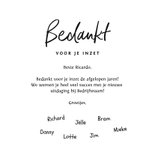 Felicitatiekaart nieuwe baan bedankt foto kantoor 3