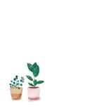 Felicitatiekaart nieuwe woning met waterverf planten 2