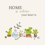 Felicitatiekaart nieuwe woning planten tekst Happy new home 2