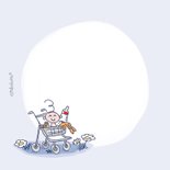 Felicitatiekaart oma met rollator en kleinkind 2