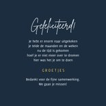 Felicitatiekaart pensioen confetti goud blauw 3