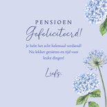 Felicitatiekaart pensioen hortensia hart 3