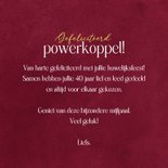 Felicitatiekaart trouwdag 40 jaar serpentine 3