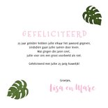 Felicitatiekaart trouwjubileum met plantjes  3