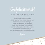Felicitatiekaart verloofd trouwen gefeliciteerd goud hartjes 3