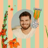 Felicitatiekaart Vierdaagse Nijmegen lintje gladiolen yes 2