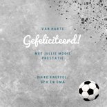 Felicitatiekaart voetbal met betonlook  3