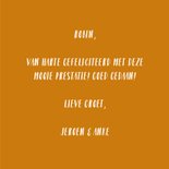 Felicitatiekaart 'wat een prestatie' met naam en confetti 3