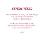 Felicitatiekaart welkom lief kleintje met naam 3