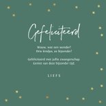 Felicitatiekaart zwanger drieling twinkle little stars goud 3