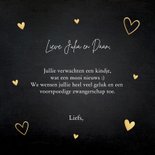 Felicitatiekaart zwanger panterprint goudlook hartjes 3