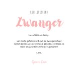 Felicitatiekaart zwanger stipjes meisje hip 3
