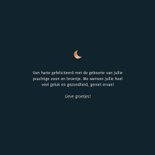 Felicitatiekaartje foto in maanvorm voor geboorte 3