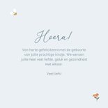 Felicitatiekaartje geboorte laarsjes met bloemetjes seizoen 3