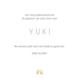 Felicitatiekaartje geboorte met goudlook regenboog 3