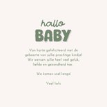 Felicitatiekaartje hallo baby blauw gestreept hartjes 3