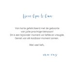 Felicitatiekaartje hoera een kleinzoon blauwe hartjes 3
