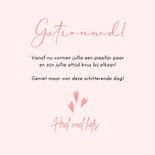 Felicitatiekaartje huwelijk met 2 muizen die elkaar omhelzen 3