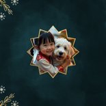 Fijne Feestdagen sneeuwvlok typografie met goudfolie 2