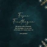 Fijne Feestdagen sneeuwvlok typografie met goudfolie 3