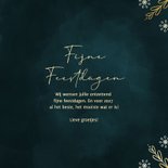 Fijne Feestdagen sneeuwvlok typografie met goudfolie 3