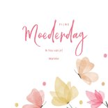 Fijne moederdag waterverf bloemen en vlinders 3