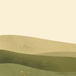 Fijne vakantie kaart met tent in landschap 2