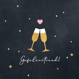 Foto verjaardag kaart typografie op krijtbord 2