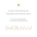 Fotocollage kerstkaart met 4 eigen foto's en gouden ster 3