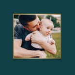 Fotocollage vaderdagkaart met hartjes goud liefste papa 2