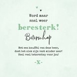 Fotokaart beterschap knuffelbeer fotocollage groen 3