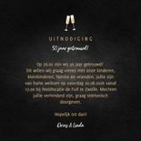 Fotokaart champagne met foto en gouden linten 3