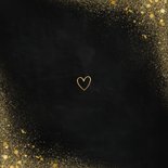 Fotokaart in kerstsfeer met goud en merry christmas Achterkant