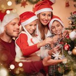 Fotokaart kerst lichteffecten fijne kerst  2