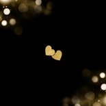 Fotokaart kerst liefdevolle feestdagen hartjes goud Achterkant