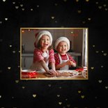 Fotokaart liefdevolle kerst met hartjes krijtbord 2