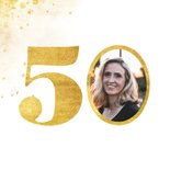 Fotokaart met gouden 50 en foto 2