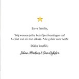 Fotokaart met grote foto, kerstwensen, goud en 2026 3