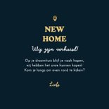 Fotokaart verhuisbericht huis fotocollage sleutels goud 3