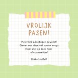Fotokaart vrolijk paaskaartje scrapbook groen paasei  3