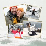 Fotokaart wintersport winter vakantie fotocollage sneeuw 2