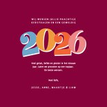 Fotokerstkaart met gekleurd jaartal 3