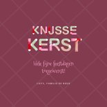 Funky kerstkaart kerstsokken typografie knusse kerst 3