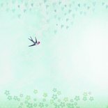 Geboorte Boom Jongen vogels Achterkant