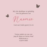 Geboortekaart bakfiets baby meisje met grote zus en broer 3